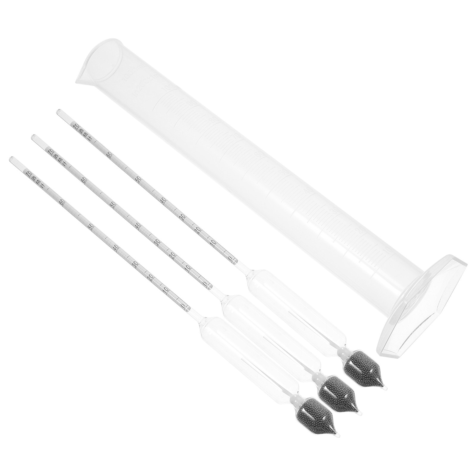 Wine Beer Cider - 1Set Glass Alcohol Meter Hydrometer for