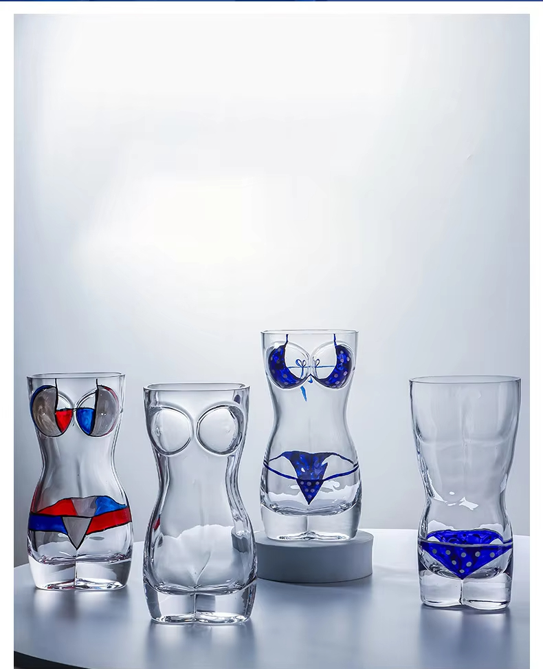 Wine Beer Victoria - 500ml Large Capacity Bikini Painted Crystal