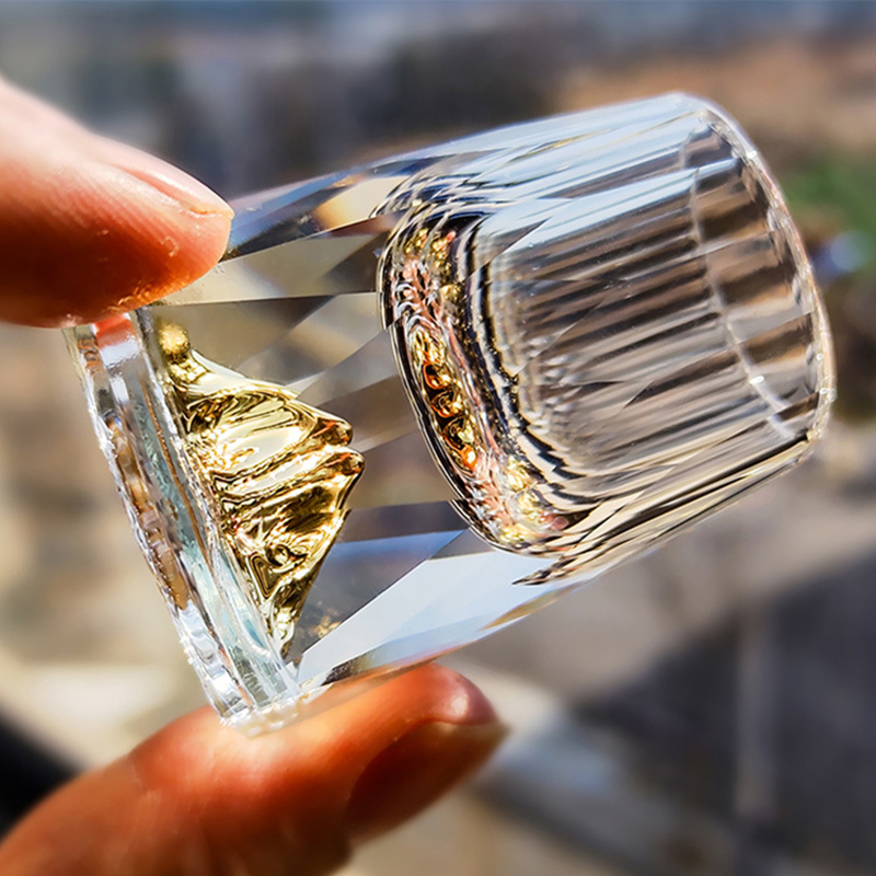 Wine Vodka Beer - Crystal Glass Wine Glasses Gold Foil
