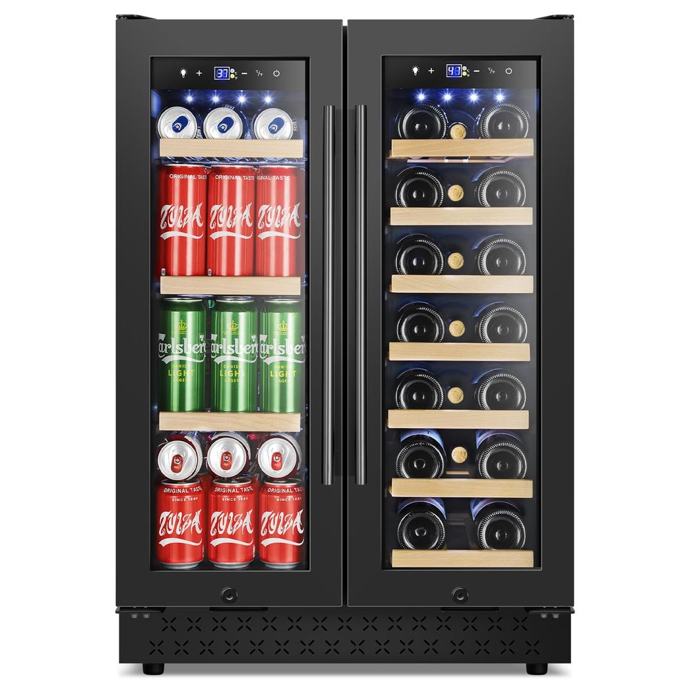 Wine And Beer Undercounter Fridge - 24 Inch Wine and Beverage Refrigerator,