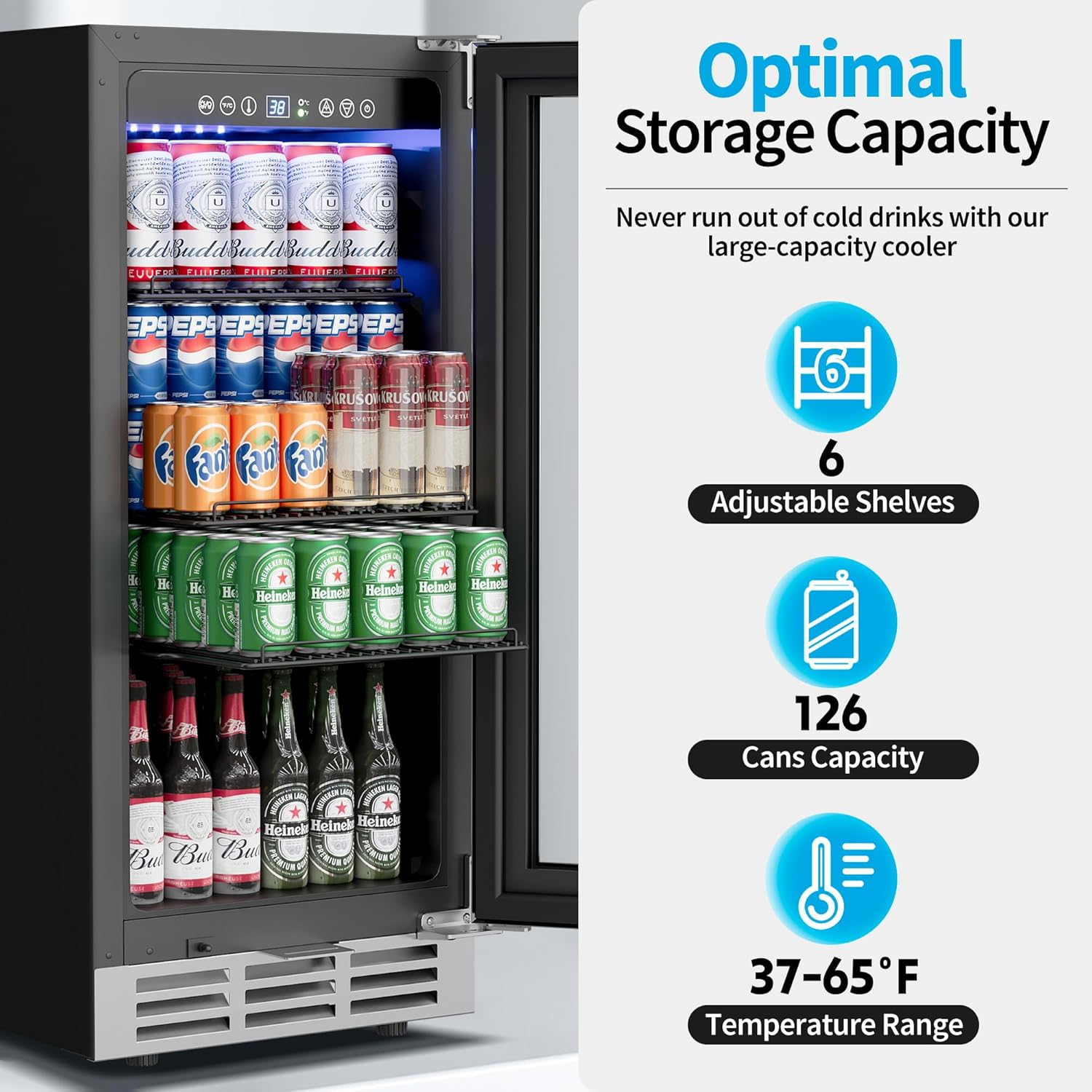15 Inch Beverage Refrigerator  – Wine And Beer Undercounter Fridge recenzja i cena