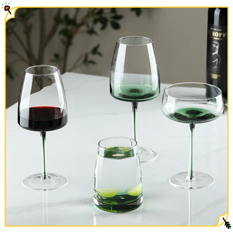 Hand Blown Green Crystal Wine  – Wine Or Beer recenzja i cena