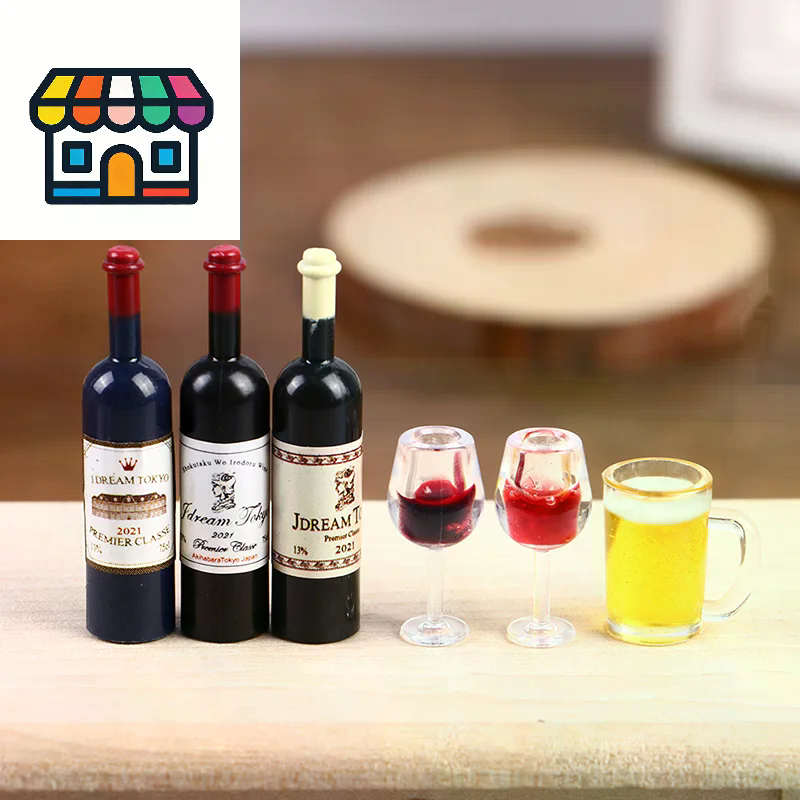5Pcs 1:12 Dollhouse Miniature  – Wine Beer Europe recenzja i cena