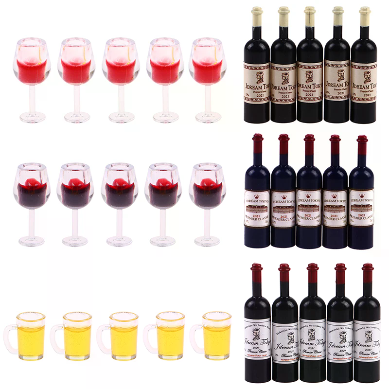 5Pcs 1:12 Dollhouse Miniature  – Wine Beer Europe recenzja i cena