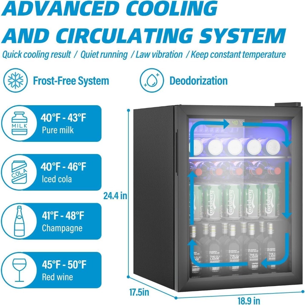 Compact Beverage Refrigerator, – Wine And Beer Undercounter Fridge recenzja i cena