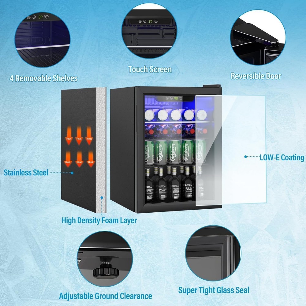 Compact Beverage Refrigerator, – Wine And Beer Undercounter Fridge recenzja i cena
