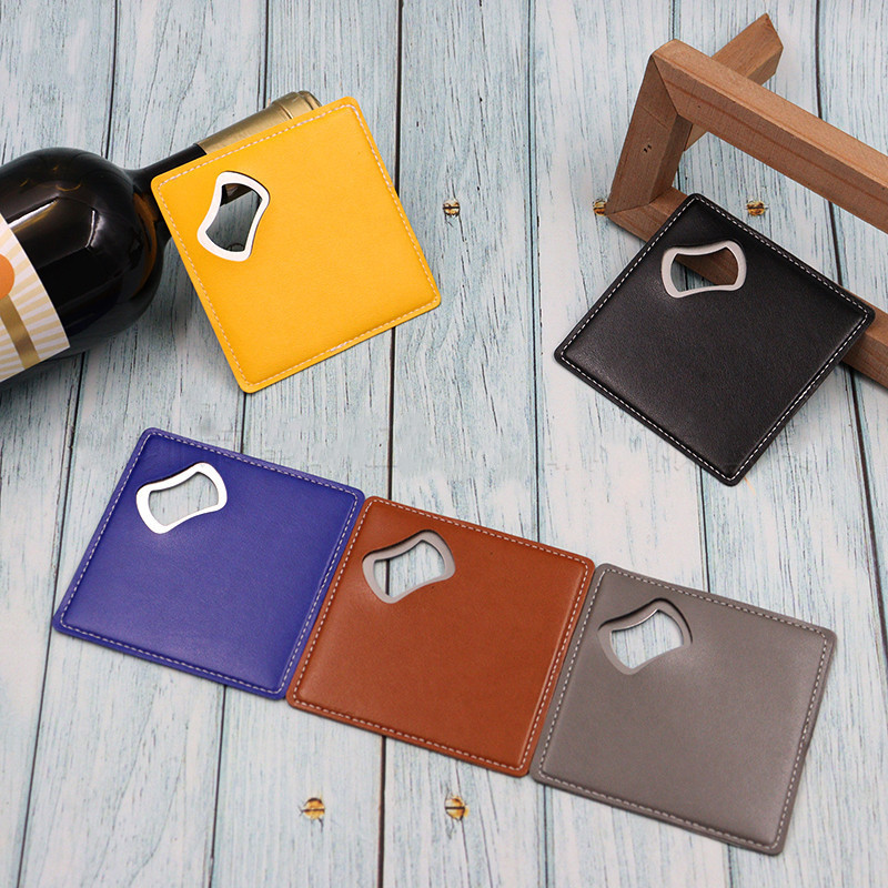 100Pcs PU Leather Custom Compa – Wine Beer Logo recenzja i cena