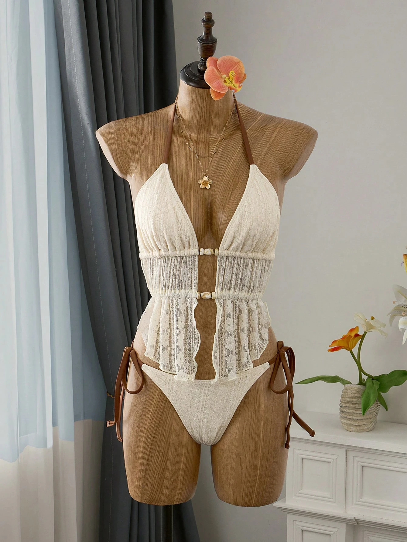 Cream Lace Halter Neck Tankini – Cocktail Shaker Set recenzja i cena