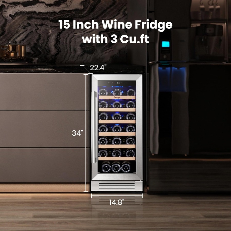 15 Inch Wine Fridge Cooler 33  – Wine And Beer Undercounter Fridge recenzja i cena