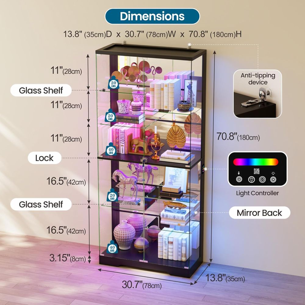 10-Tier Lockable Glass Display – Cocktail Shaker Set recenzja i cena