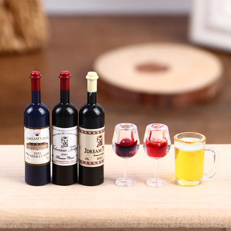 5Pcs 1:12 Dollhouse Miniature  – Wine Beer Europe recenzja i cena