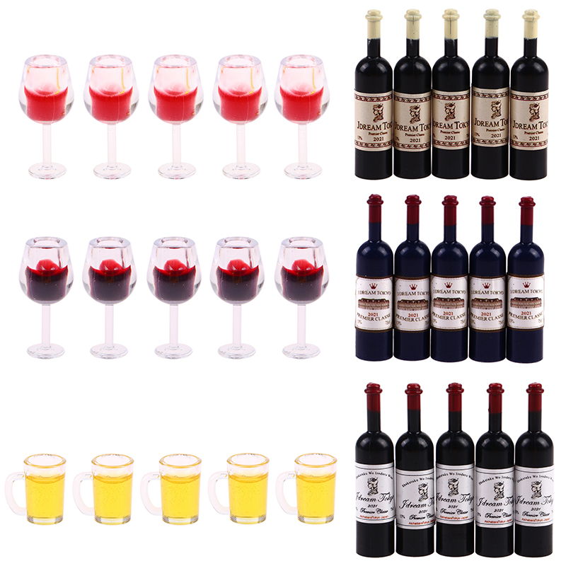 5Pcs 1:12 Dollhouse Miniature  – Wine Beer Europe recenzja i cena