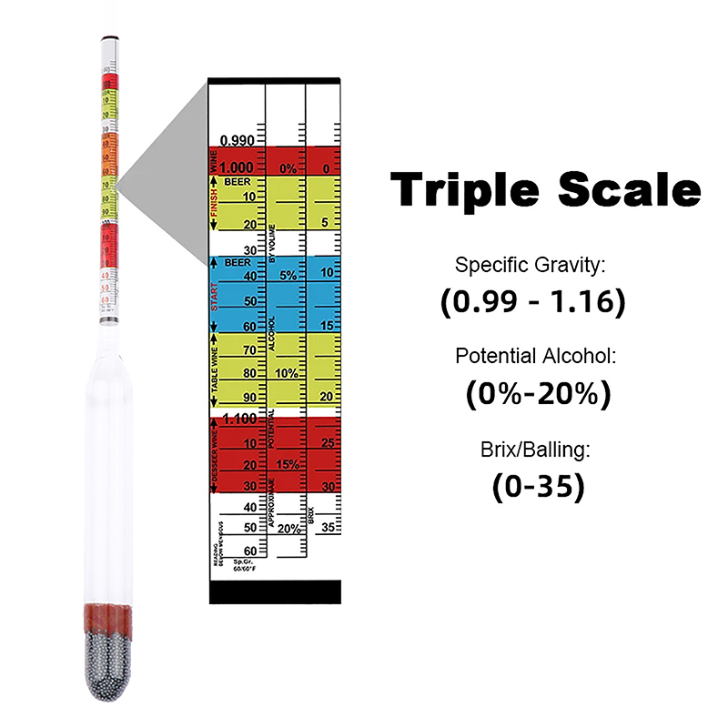 Triple Scale Hydrometer For Ho – Wine Beer Cider recenzja i cena