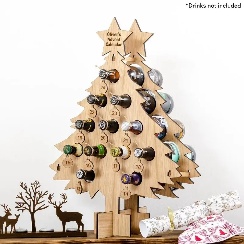 Christmas Tree Wooden Wine Rac – Wine Beer Rack recenzja i cena
